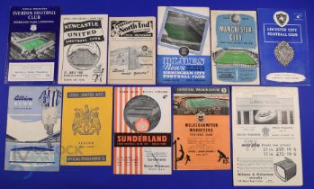 1957/58 Bolton Wanderers away match programmes Div. 1 to include Everton, Newcastle Utd, Preston NE,