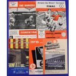 Selection of European Cup Winners final programmes to include 1961 Rangers v Fiorentina (Ibrox),