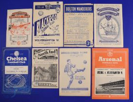 1953/54 Wolverhampton Wanderers (championship season) away match programmes v Liverpool,