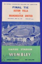 1957 FAC final Aston Villa v Manchester Utd match programme 4 May 1957; overall good. (1)