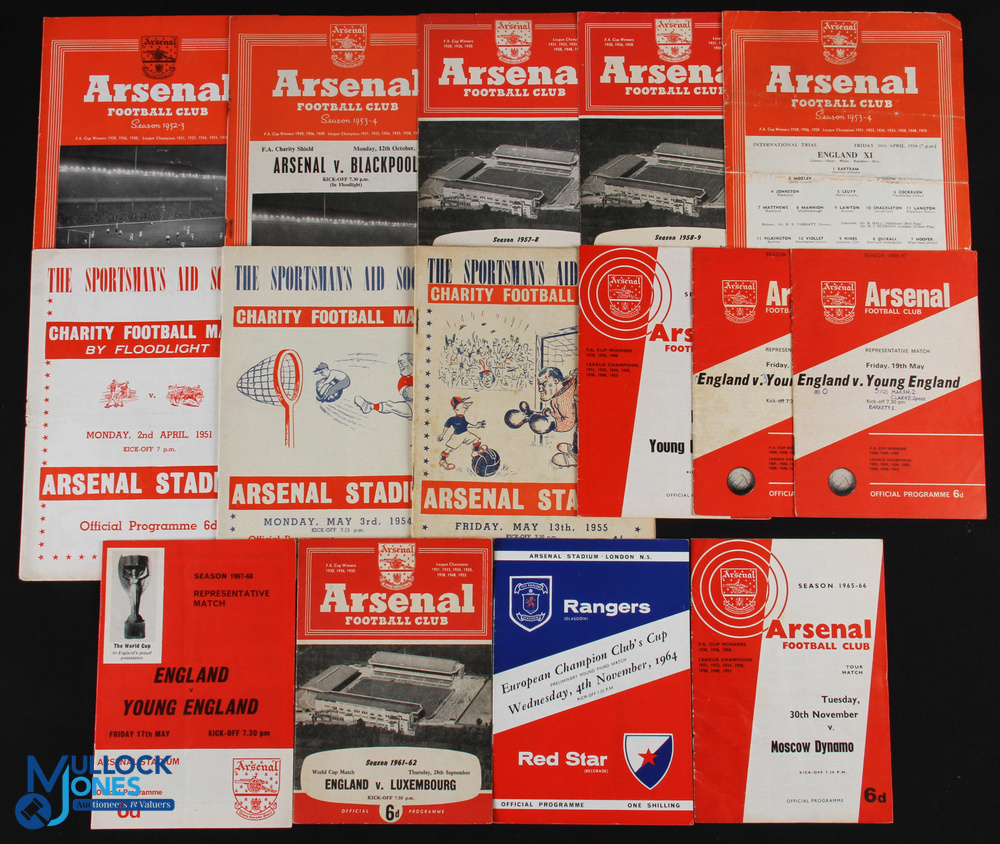 Selection of Arsenal home match programmes (27) 1952/53 Hibernian (charity match), 1953/54 - Image 2 of 2