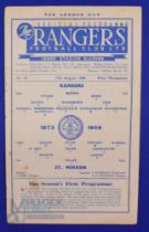 1949/50 Rangers v St. Mirren Scottish League Cup match programme 17 August 1949; slight mark, team