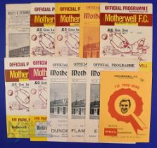 Selection of Motherwell home match programmes 1952/53 Dundee, 1957/58 Raith Rovers, 1959/60 Flamingo