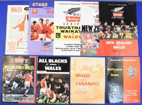 1969-2010 Wales in NZ Rugby Programmes (9): 1969, v Taranaki, Wellington and the 2nd test; 1988,