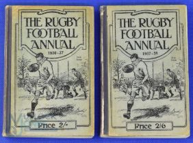 1936-7 and 1937-8 Rugby Football Annuals (2): Mid-30s pair of issues from this long-running series