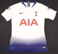 2018/19 George Marsh No 53 Tottenham Hotspur match issue home football shirt in white, Nike/AIA,