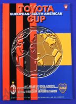 2003 European/South American Cup final in Tokyo, AC Milan v Boca Juniors match programme; good. (1)