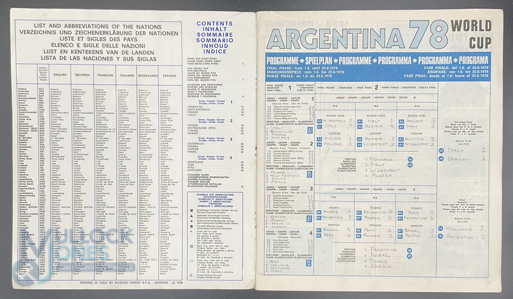 Panini FIFA World Cup Soccer Stars Argentina 1978 Sticker Album complete (scores have been filled in - Image 2 of 7