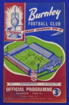 1960 Charity Shield Burnley v Wolverhampton Wanderers match programme match programme 13 August