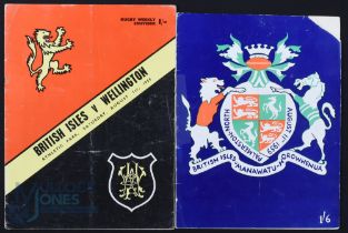 1959 British and I Lions Rugby Programmes (2): v Wellington and v Manawatu-Horowhenua, both in
