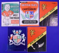 1959 British and I Lions Rugby Programmes (5): v NZ 2nd test, signed by Roddy Evans, and v