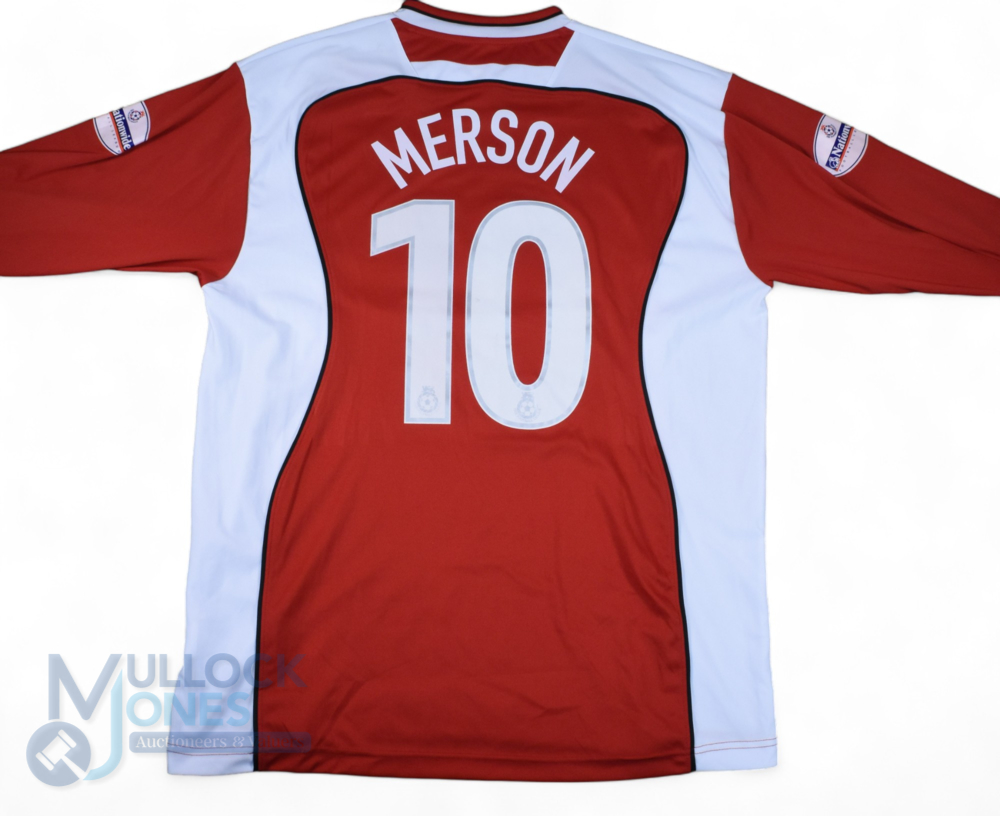 2003/04 Paul Merson No 10 Walsall match worn home football shirt v West Ham United 20 Dec, - Image 2 of 2