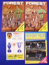 European Super Cup Finals match programmes to include 1980 Nottingham Forest v Barcelona, 1980