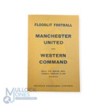 1956 Representative friendly match Western Command v Manchester Utd at Belle Vue Ground, Rhyl, 21