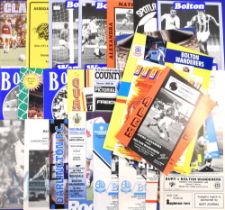 Collection of Bolton Wanderers match programmes ASSOCIATE MEMBERS CUP 1983/84 away v Burnley plus
