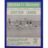1954/55 Hibernian v Celtic Scottish League Div. 'A' match programme 11 December 1954; rusty staple