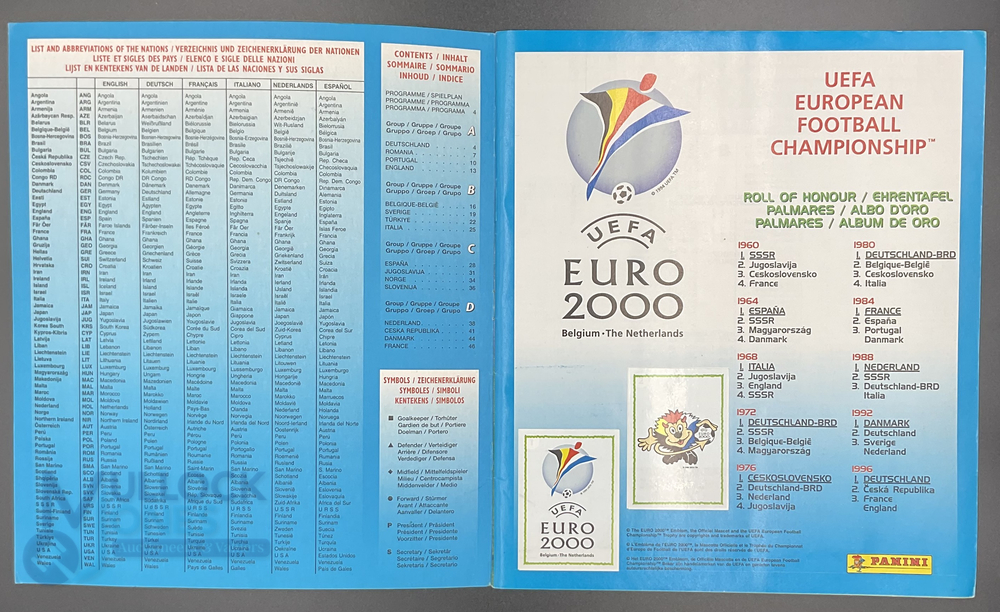Panini UEFA Euro 2000 European Championship Sticker Album complete (Scores have not been filled in) - Image 2 of 5