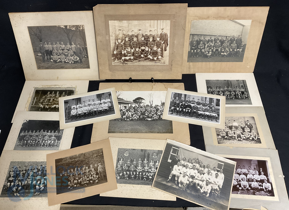 Large Mixed Lot of Rugby Football Club team photographs all unnamed from 1890s-1930s various sizes - Image 2 of 3