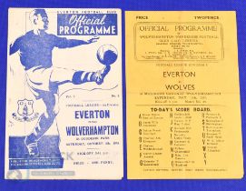 1946/47 Wolverhampton Wanderers v Everton programme 10 May 1947; reverse match Everton v