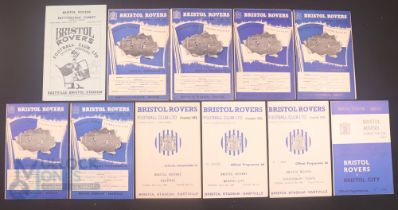Selection of Bristol Rovers home programmes 1950/51 Nottingham Forest (Champions) (23 March-