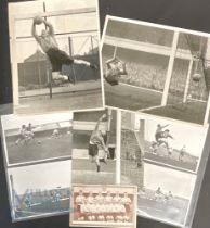 Original black and white International Press Photographs Bert Williams of Wolverhampton Wanderers in