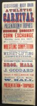 Original Poster Leicestershire Rugby Union Grand Athletic Carnival and Presentation of Trophies