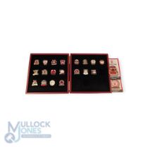 Collection of 19 Danbury Mint Nottingham Forest Victory Pins with Collector Box, come with all