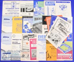 1959/60 Bolton Wanderers away match programmes full league season (21), v WBA (FAC), v Bury (FAC);