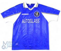 1997/98 Chelsea FC Multi-Signed home football shirt in blue Umbro/Autoglass, size XL, short