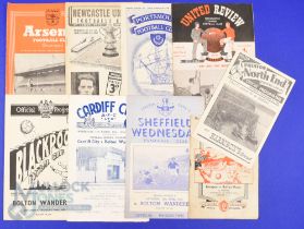 1952/53 Bolton Wanderers Div. 1 away match programmes v Cardiff City (11 March 1953), Liverpool,
