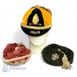 Rugby Football Team / School / College Caps George V velvet and gold braid for 1910-12, 1911-12