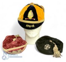 Rugby Football Team / School / College Caps George V velvet and gold braid for 1910-12, 1911-12