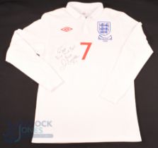 12th August 2009 England v Holland No 7 Beckham long sleeve Shirt (40R) with tag signed and