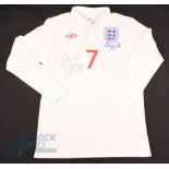 12th August 2009 England v Holland No 7 Beckham long sleeve Shirt (40R) with tag signed and