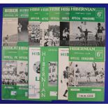 Selection of Hibernian home match programmes to include 1958/59 Kilmarnock (SLC), 1960/61 Peebles