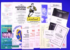 1965-2005 Rugby Sevens etc in Wales Programme etc Pot-Pourri (15): Issues from tournaments at