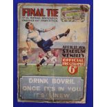 1931 FA Cup Final West Bromwich Albion v Birmingham City match programme 25 April 1931 at Wembley,
