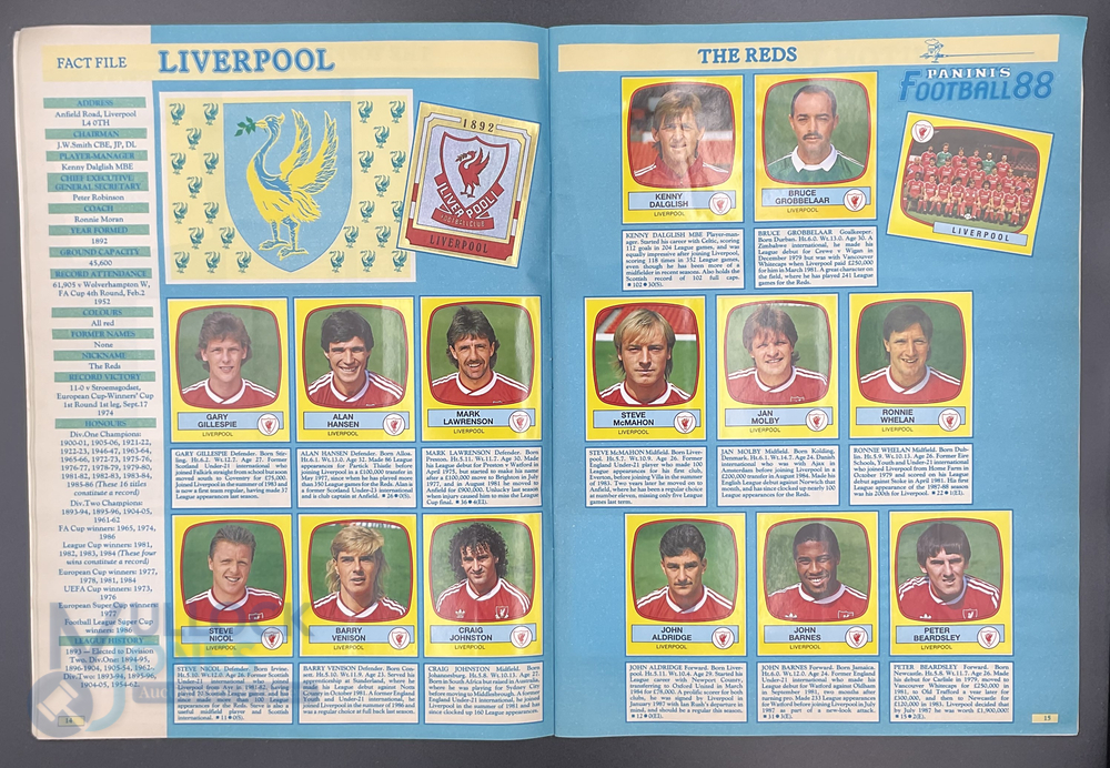 Panini Football Soccer Stars 1988 Sticker Album complete (Inside back cover has had the numbers - Image 4 of 7