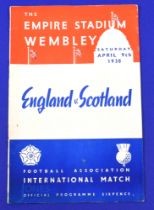 Pre-War 1938 England v Scotland international match programme at Wembley 9 April 1938; slight staple