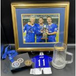 Chelsea FC Memorabilia consisting of FA Cup winner tankard 2000, 2012 UEFA Champions League