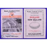 Scarce 1936 England v New Zealand Rugby Programme and 'Pirate' (2): 'Obolensky's Match', neat scores