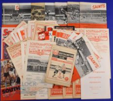 Collection of Southampton home programmes 1945/46 Swansea Town, 1951/52 Cardiff City (3 autos), Bury