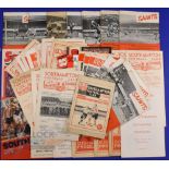 Collection of Southampton home programmes 1945/46 Swansea Town, 1951/52 Cardiff City (3 autos), Bury