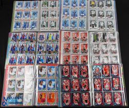 Topps Match Attax Football Cards Albums, mainly complete base sets only, to include complete base