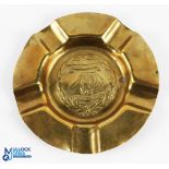 1920 FAC Final souvenir brass ashtray 4.5" dia, has the two captains shaking hands feature, Aston