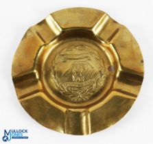 1920 FAC Final souvenir brass ashtray 4.5" dia, has the two captains shaking hands feature, Aston