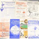 1951/52 Bolton Wanderers away match programmes v Burnley, Wolves, Chelsea, Stoke City, Newcastle