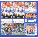 1994-2006 Wales in Argentina and Spain Rugby Programmes (6): 1999, both tests and Buenos Aires; 2006