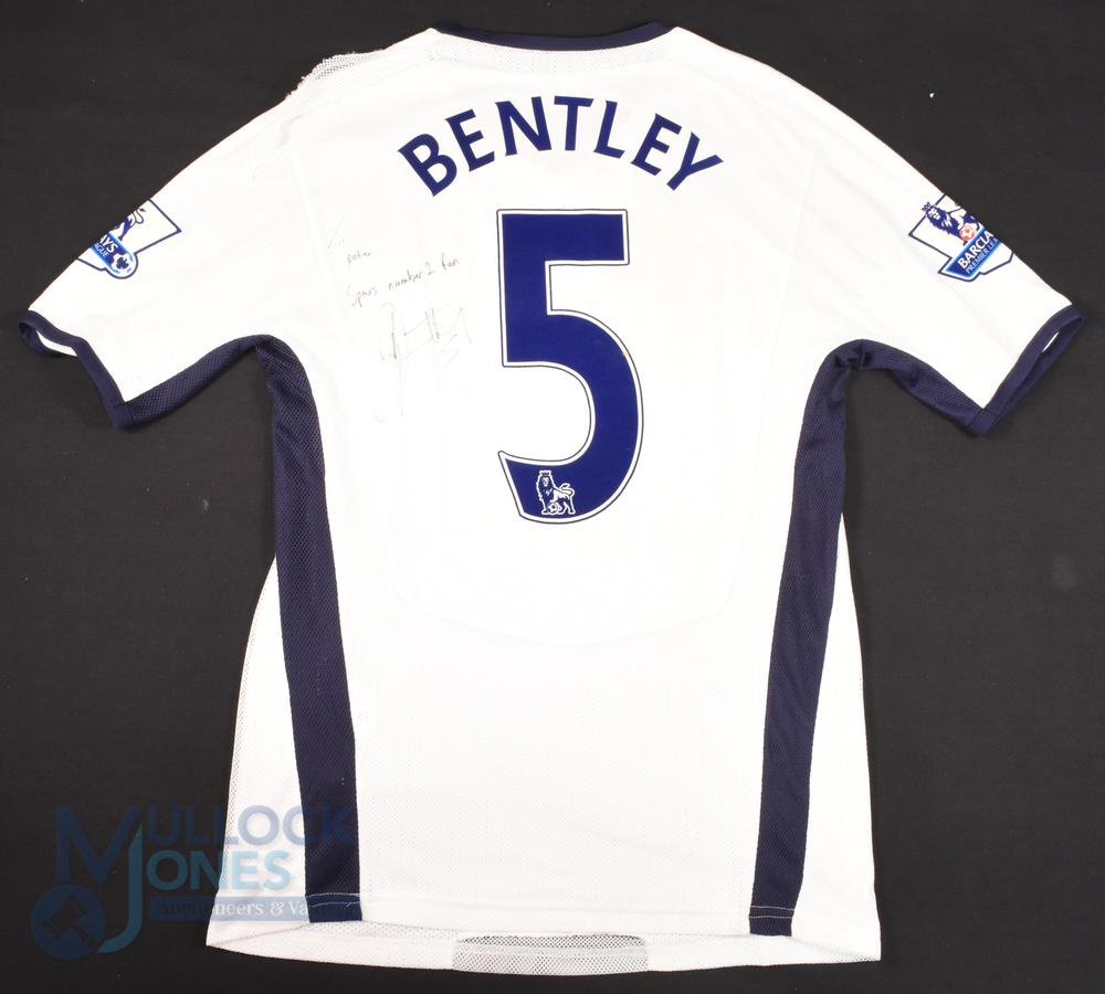 2008/09 David Bentley (Signed) No 5 Tottenham Hotspur match worn home football shirt signed in ink - Image 2 of 3