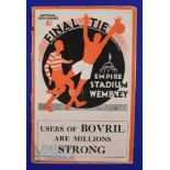 1934 FA Cup Final Manchester City v Portsmouth match programme 28 April 1934 at Wembley; pocket